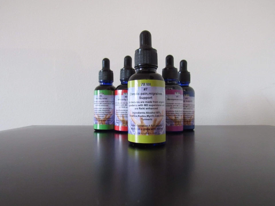 Organic herbal tinctures for Chronic Pain Migraines, MD created, Reiki enhanced  - Image 2 of 4