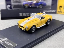 FW 1:64 Scale Yellow Shelby 427 COBRA Convertible Sports Diecast Metal Car Gift
