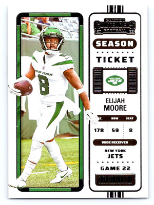 2022 Panini Contenders Football  91 Elijah Moore - New York Jets