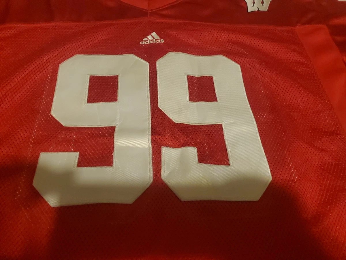Authentic J.J. Watt Wisconsin Badgers Football Jersey Adidas Men s Sz Large RARE