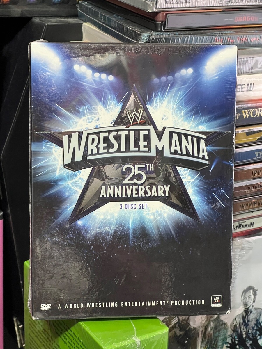 WWE Wrestlemania 25th Anniversary DVD Set With 64 Page Book for