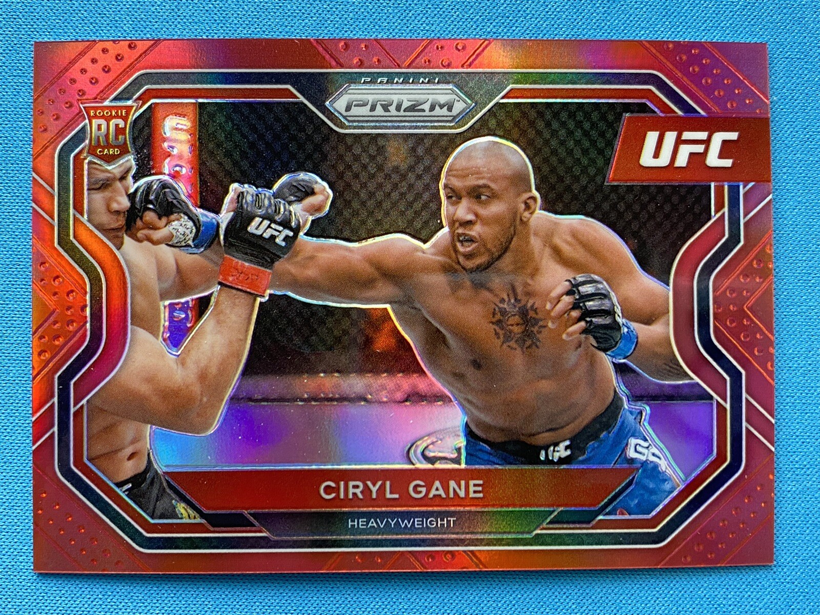 Ciryl Gane RC Rookie Card Panini 2021 UFC Prizm Debut Edition Red Prizm /275
