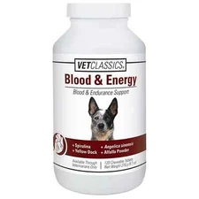 Vet Classics Blood & Energy Support for Dogs, Supports Endurance with Spirulina,