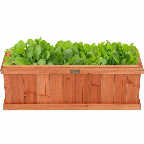 Wooden Planter Box Garden Yard Window Decorative Flower Bed Vegetable 2X4-Ft - Picture 8 of 12
