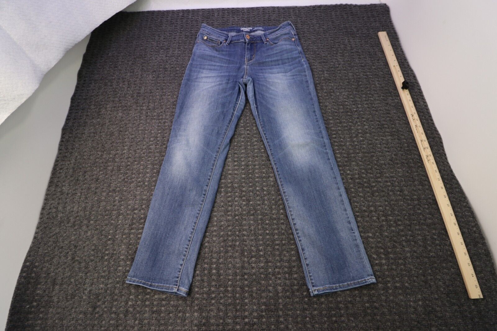 Denizen by Levi's Modern Slim Cuffed Jeans Womens Size 6 Mid Rise Denim  Blue Zip | eBay