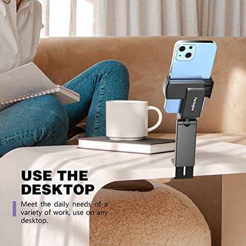 Universal in Flight Airplane Phone Holder Mount. Hands Free Viewing with Black - 第 2/7 張圖片