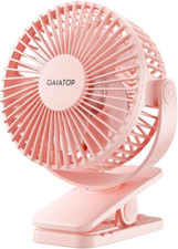 Portable Clip on Fan Battery Operated, Small Powerful 3 Speed Quiet 360  Rotate