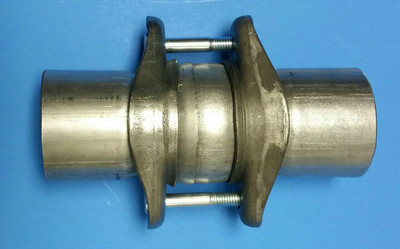 3''Header to 3''ID Exhaust Pipe Ball and Socket Aluminized Collector Connection