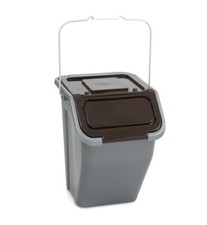 Contenitore pattumiera plastica raccolta differenziata 23lt rifiuti marrone 871d