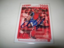 2000 UPPER DECK VICTORY RC JASON LARUE AUTO SIGNED #342 CINCINNATI REDS