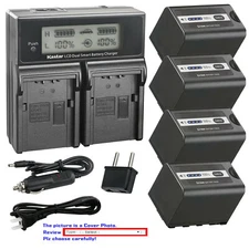 Kastar Battery LCD Dual Fast Charger for AG-VBR59 & Panasonic AG-DVX200PJ Camera