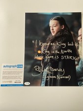 BELLA RAMSEY In-Person Signed Autograph 28x35cm GAME OF THRONES ACOA