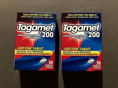 (2) New Boxes Tagamet Heartburn Acid Indigestion Reducer Reliever 