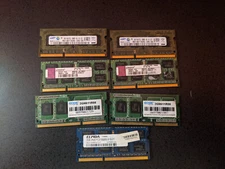 Lot of various PC3-10600 (DDR3-1333) 2 GB SO-DIMM 1333 MHz PC3-10600 DDR3 SDRAM