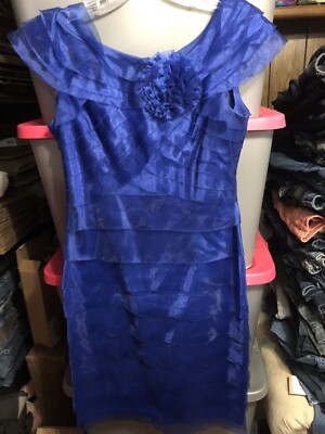 London Times royal blue short formal dress size 6 | eBay