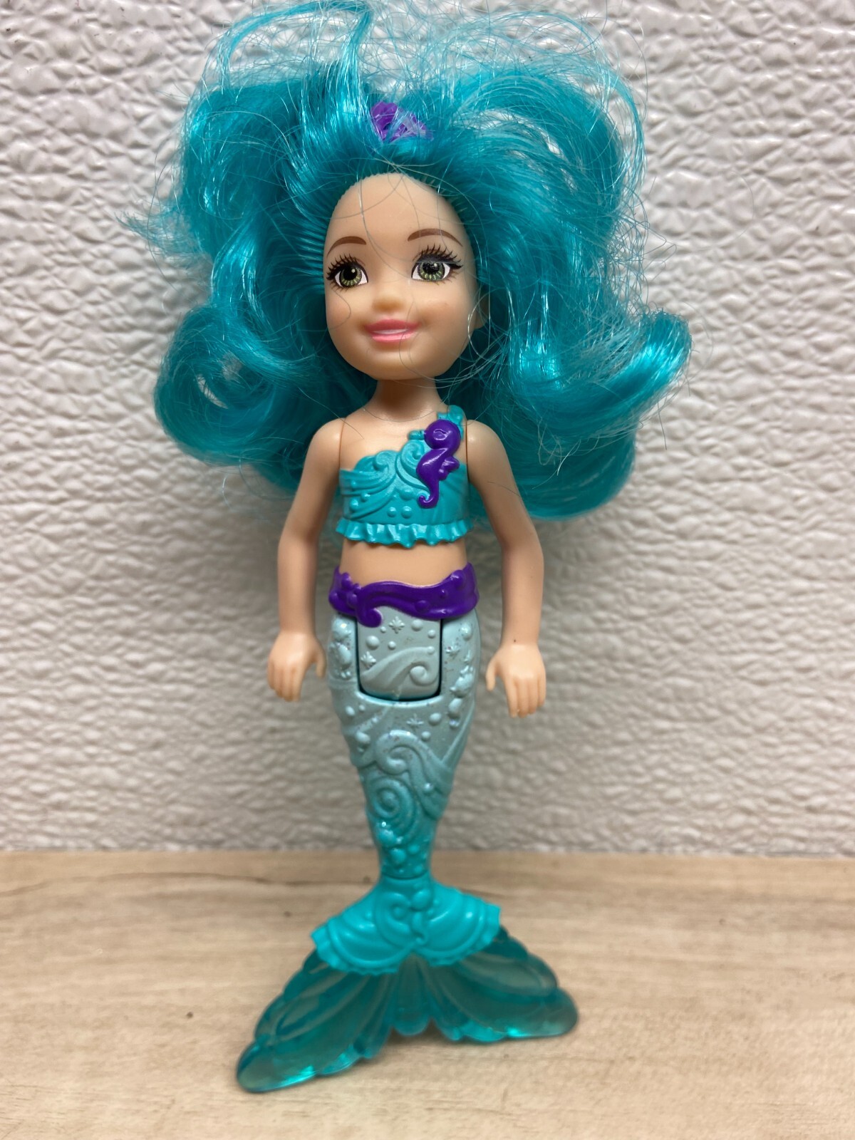 2019 Mattel Barbie Chelsea Blue Mermaid Plastic Doll 6.5