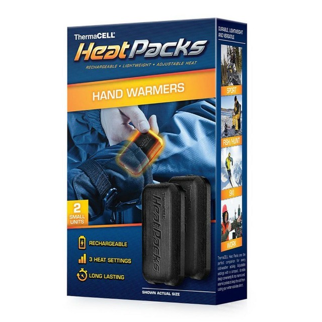 ThermaCELL Heat Pack Rechargeable Pocket Reusable Warmers, Black 1 UNIT