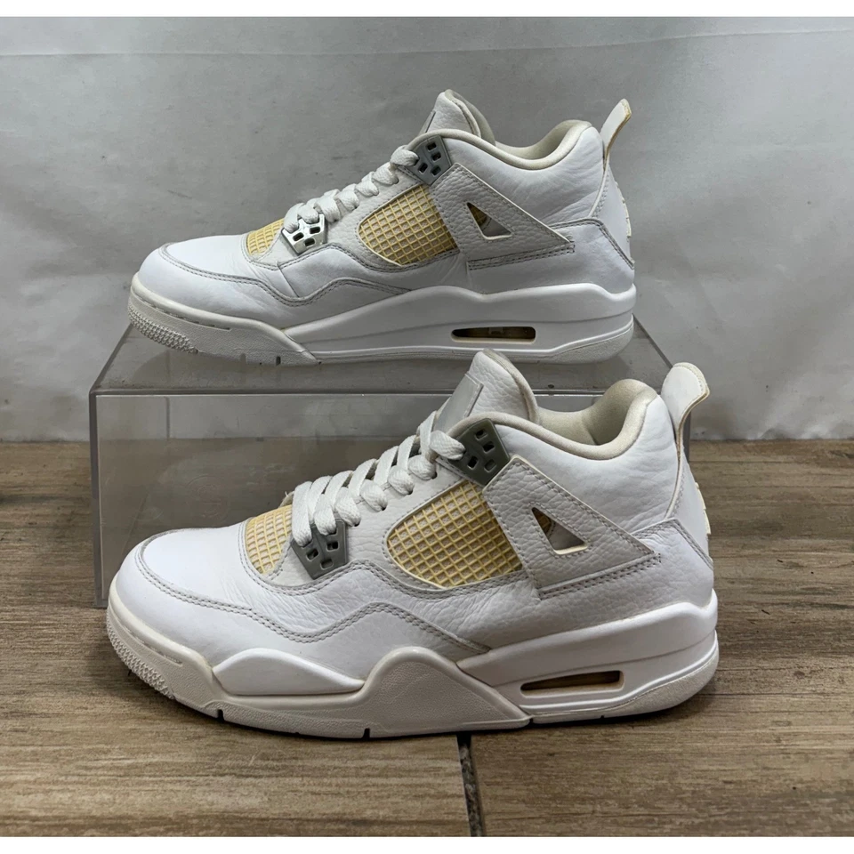 Nike Air Jordan 4 Retro Pure Money Juvenil Tenis Blanco (408452-100) Talla 6.5Y Foto 2 de 4