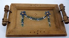 Antique German Wooden TRAY Large Dollhouse Miniature