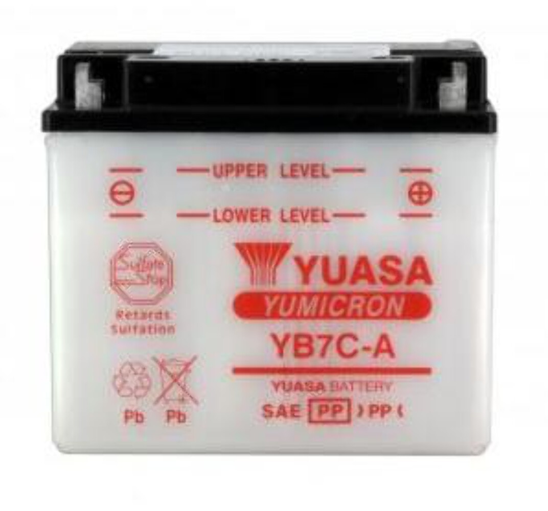 Batterie YUASA type YB7C-A 12V batterie moto conventionnelle haute longévité