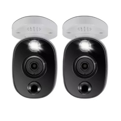 Swann PRO-4KWLB 4K Kugel CCTV Kamera Warnleuchte Sirene für DVR 5680 Doppelpack