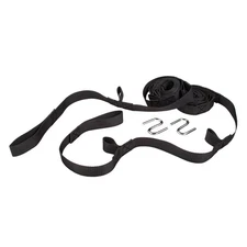Polyester Hammock Suspension System in Black, Each Strap Holds 300 Lbs
