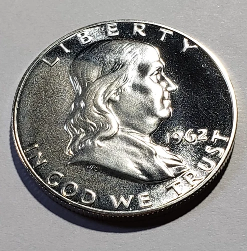 1962-P Benjamin Franklin - Silver Proof Half Dollar - A4
