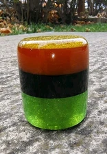 Barrel Gear Shift Knob multicolor  3/8-16 thread size metal flake hot rod Hurst 