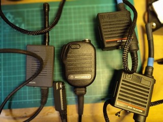 Four ex Police Speaker mikes of varying vintage