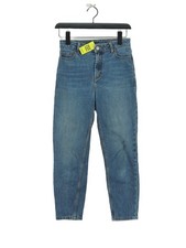 Topshop Women's Jeans W 26 in Blue Cotton with Elastane, Polyester Straight