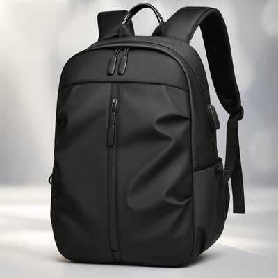 Men Solid Color Simple Double Shoulder Lightweight Backpack for Sports & Travel