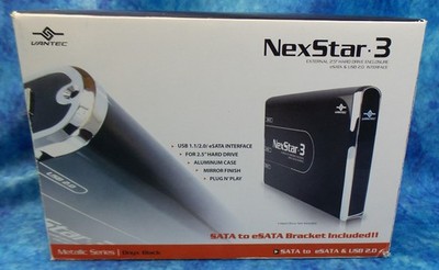 Vantec NexStar 3 SATA to eSata & USB 2 External 2.5'' HDD Enclosure w/esata card