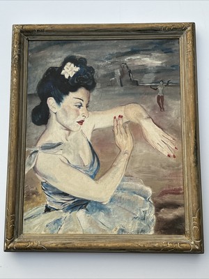 ANTIQUE PORTRAIT DANCER BALLET FEMALE WOMAN MODEL SURREALIST MODERNIST MYSTERY