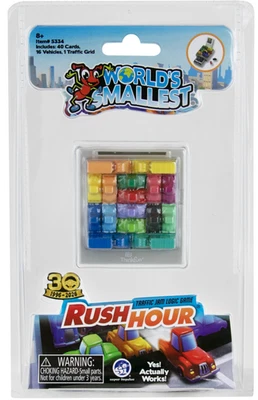 World's Smallest RUSH HOUR Traffic Jam Puzzle Board Game Toy - Image 1 of 4