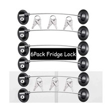 6 Pack Refrigerator Locks with 12 Keys,Child Safety Fridge Lock,Refrigerator ...