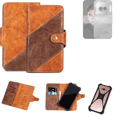 Handy-Hülle für Nothing Phone (2a) Plus Wallet Case Cover Smarthphone Braun