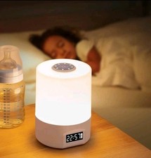 Smart LED touch control night light dimmable with clock3 colour mode rechargable
