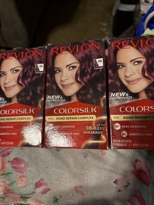 Revlon Colorsilk Permanent Hair Color 3D Dye 48, Burgundy (3 PACK)
