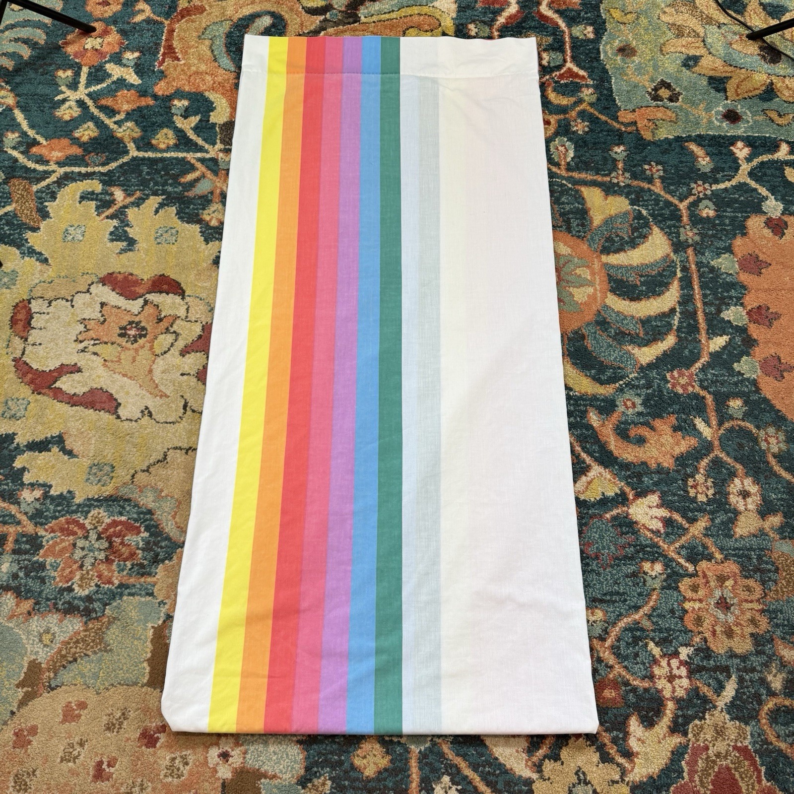 Vtg Wamsutta Rainbow Queen Flat Sheet, Fitted Sheet & Pillowcase Stranger Things