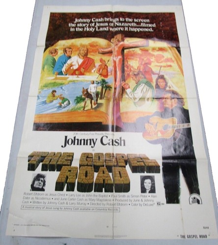 POSTER Johnny Cash The Gospel Road Jesus Christ Movie Film Folded (ACCEPTABLE)