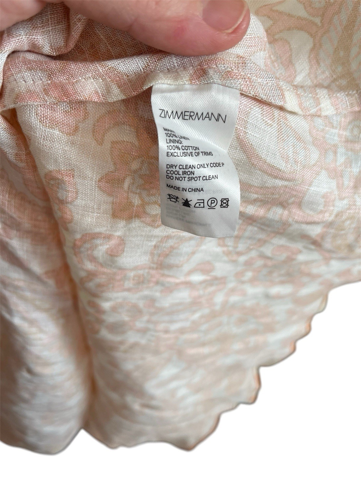 Zimmermann Peggy Tie Dress Size 0 AU 8 US 4 Orange Paisley Midi 