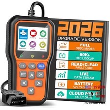 BluSon YM319 OBD2 Scanner Diagnostic Tool with Battery Tester, Check Orange