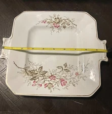 (Rare) Vintage Alfred Meakin, Ironstone, Cherry blossom, Square serving plate