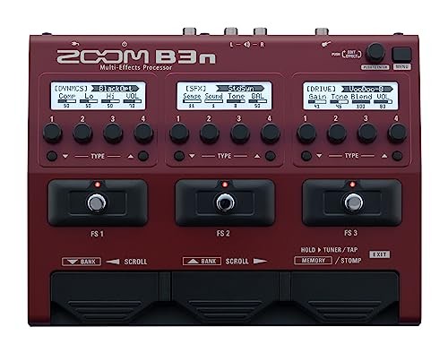 Педаль с мультиэффектным процессором для бас-гитары Zoom B3n и более чем 60 встроенными эффектами