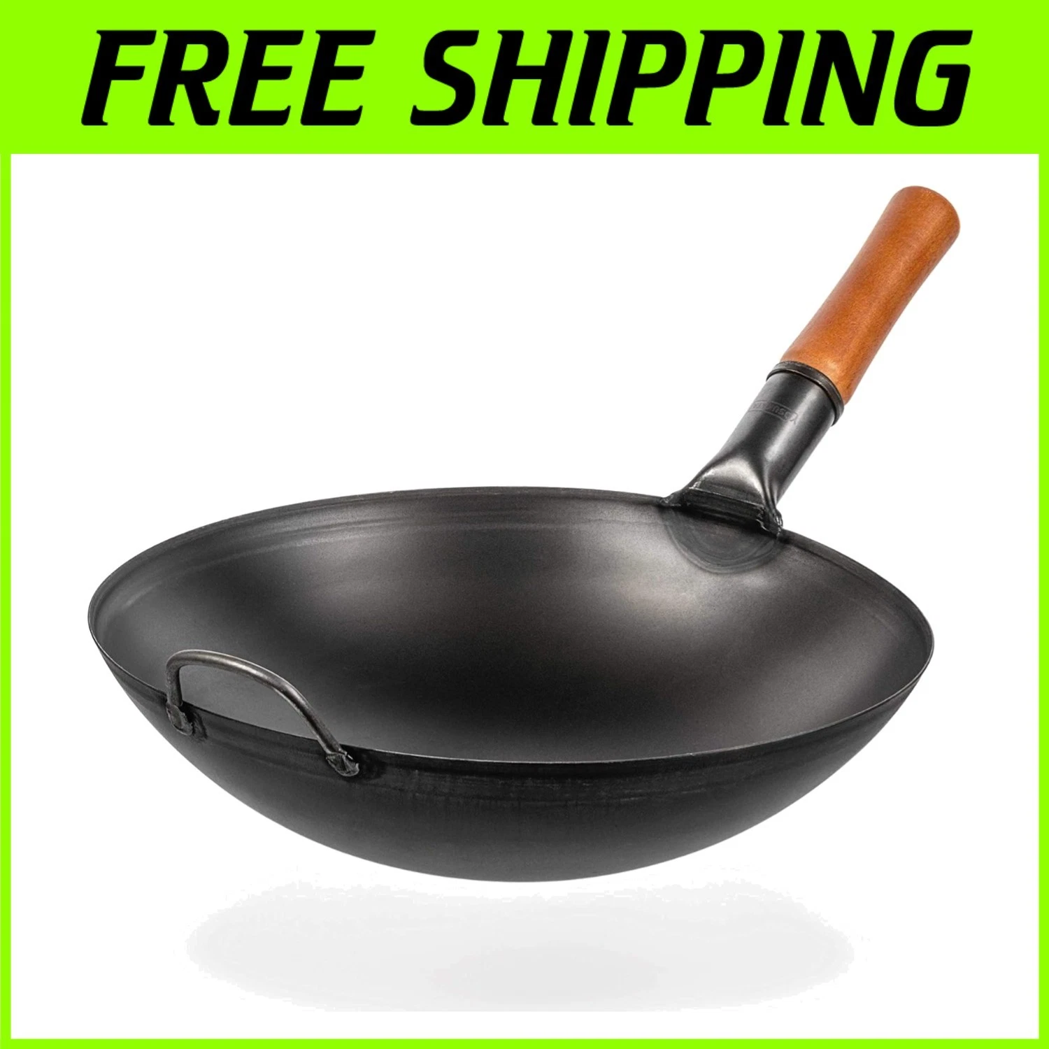 Durable 14-Inch Carbon Steel Wok with Wooden Handle – Ideal for Gas Stovetops**
Opens in a new windo