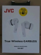 (9) JVC HA-B6T True Wireless Earbuds, White, New, Box Damage