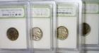 1920 1924 1925 1927 Buffalo Nickel Coins = Nice 4 Coin LOT in Slab lk Holders NR