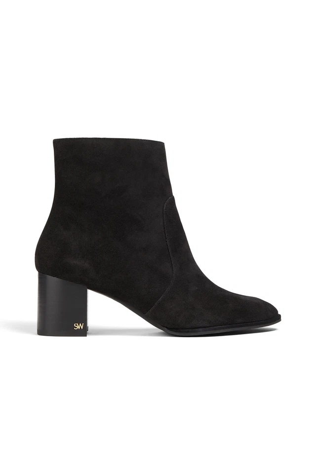 RRP€472 STUART WEITZMAN Suede Leather Ankle Boots US8 UK5.5 EU38.5 Black  - Image 3 of 4
