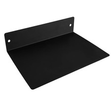 Heavy-Duty Black Steel Floating Wall Shelf 8 x 12 in - Industrial Modern