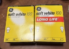 2 Boxes GE General Purpose 100 Watt Light Bulbs Regular And Long Life